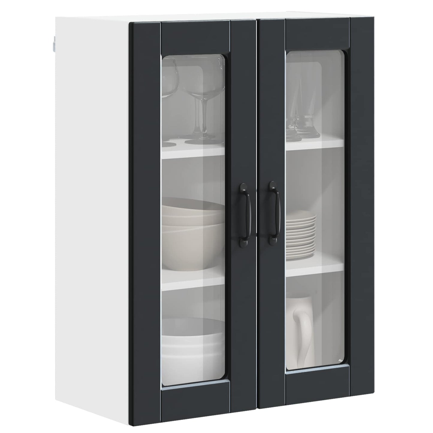 vidaXL Ντουλάπα Κουζίνας Μαύρο 60 x 31 x 80 εκ. Επεξεργασμένο ξύλο