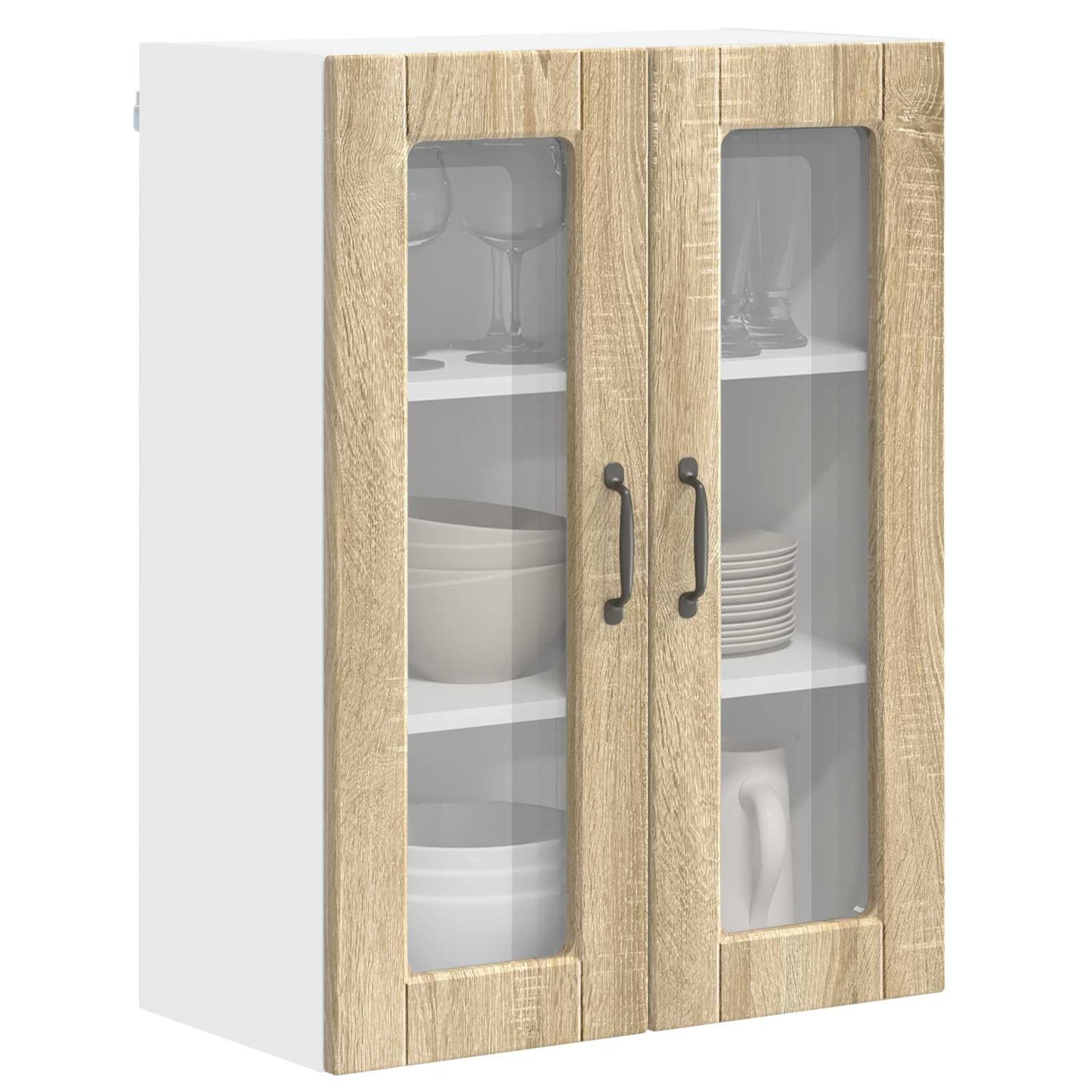 vidaXL Ντουλάπα Κουζίνας με ράφι με πόρτα Δρύς Sonoma 60 x 31 x 80 εκ.