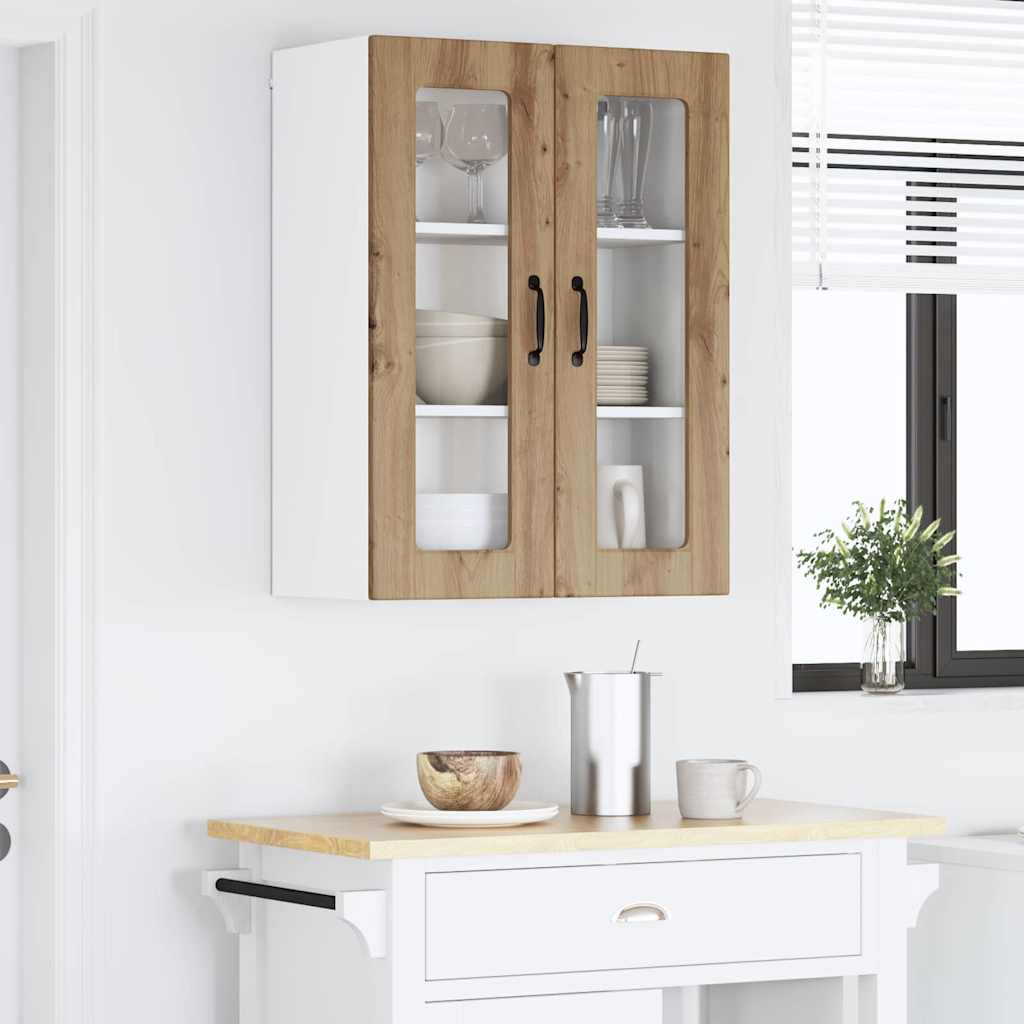 vidaXL Ντουλάπα Κουζίνας με ράφι με πόρτα Artisan Oak 60 x 31 x 80 εκ.