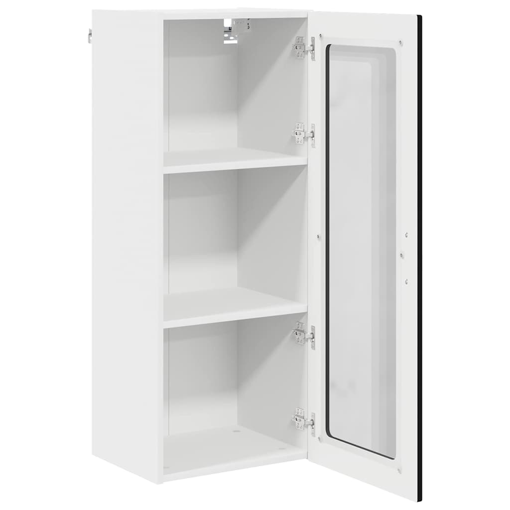 vidaXL Κρεμαστό ντουλάπι κουζίνας με ράφι Μαύρο 40 x 31 x 100 εκ.