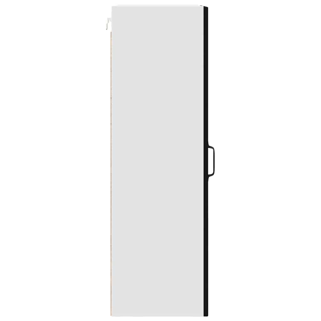 vidaXL Κρεμαστό ντουλάπι κουζίνας με ράφι Μαύρο 40 x 31 x 100 εκ.