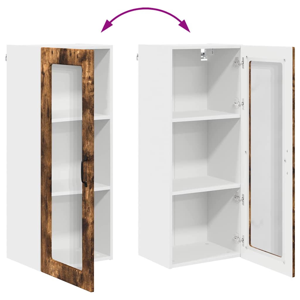 vidaXL Κρεμαστό ντουλάπι κουζίνας Καπνιστό Δρύς 40 x 31 x 100 εκ.