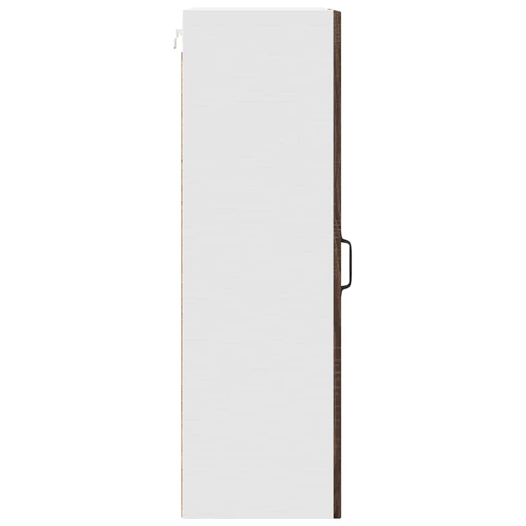 vidaXL Κρεμαστό ντουλάπι κουζίνας με ράφι Καφέ δρυς 40 x 31 x 100 εκ.