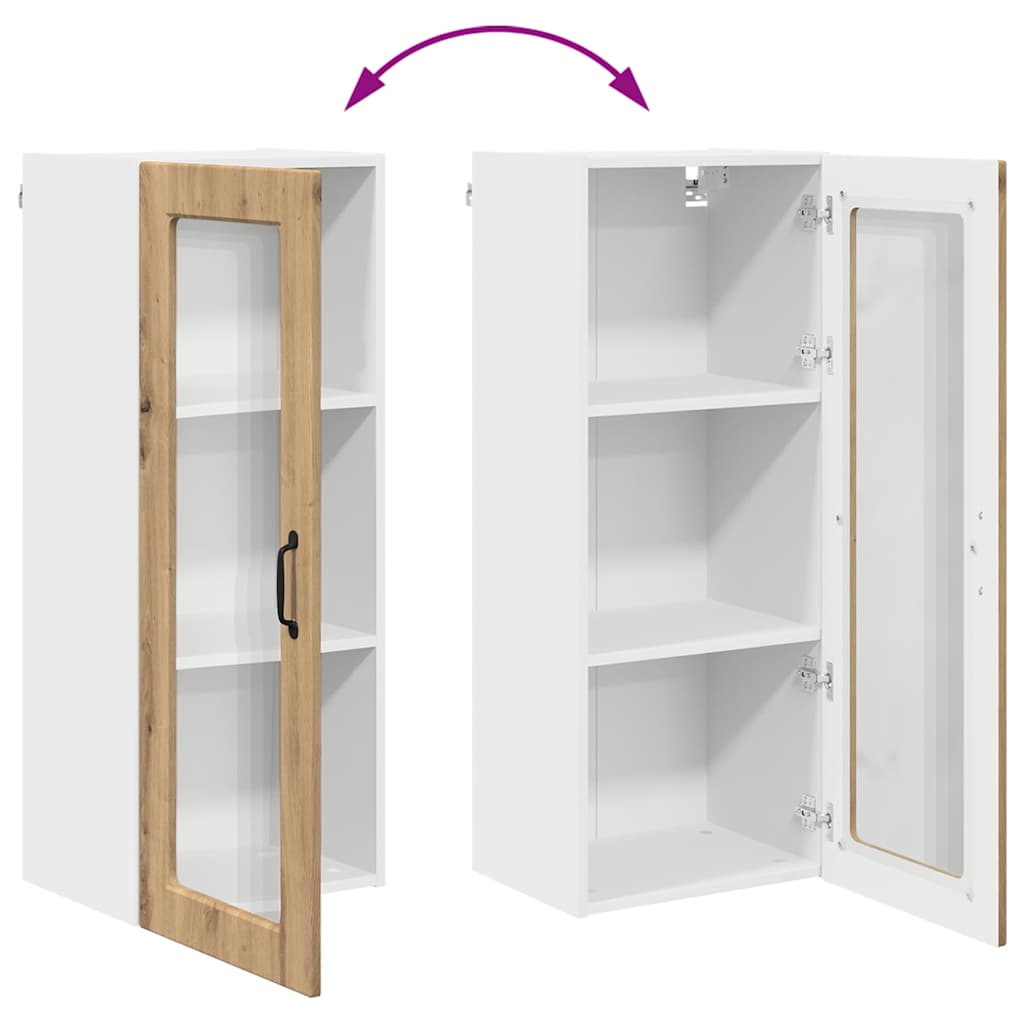 vidaXL Κρεμαστό ντουλάπι κουζίνας Artisan Oak 40 x 31 x 100 εκ.