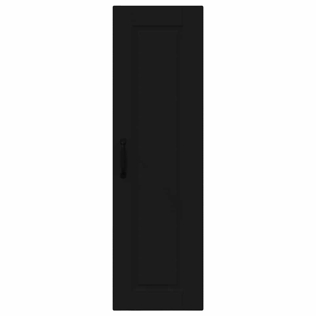 vidaXL Κρεμαστό ντουλάπι κουζίνας με ράφι Μαύρο 30 x 31 x 100 εκ.