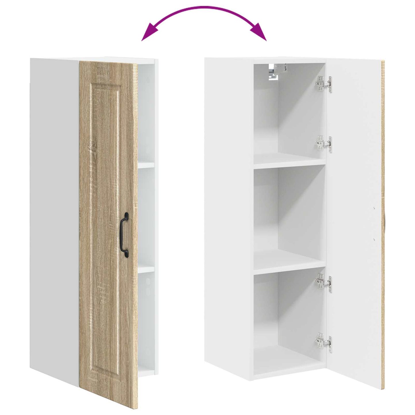 vidaXL Ντουλάπα Κουζίνας με ράφι Δρύς Sonoma 30 x 31 x 100 εκ.