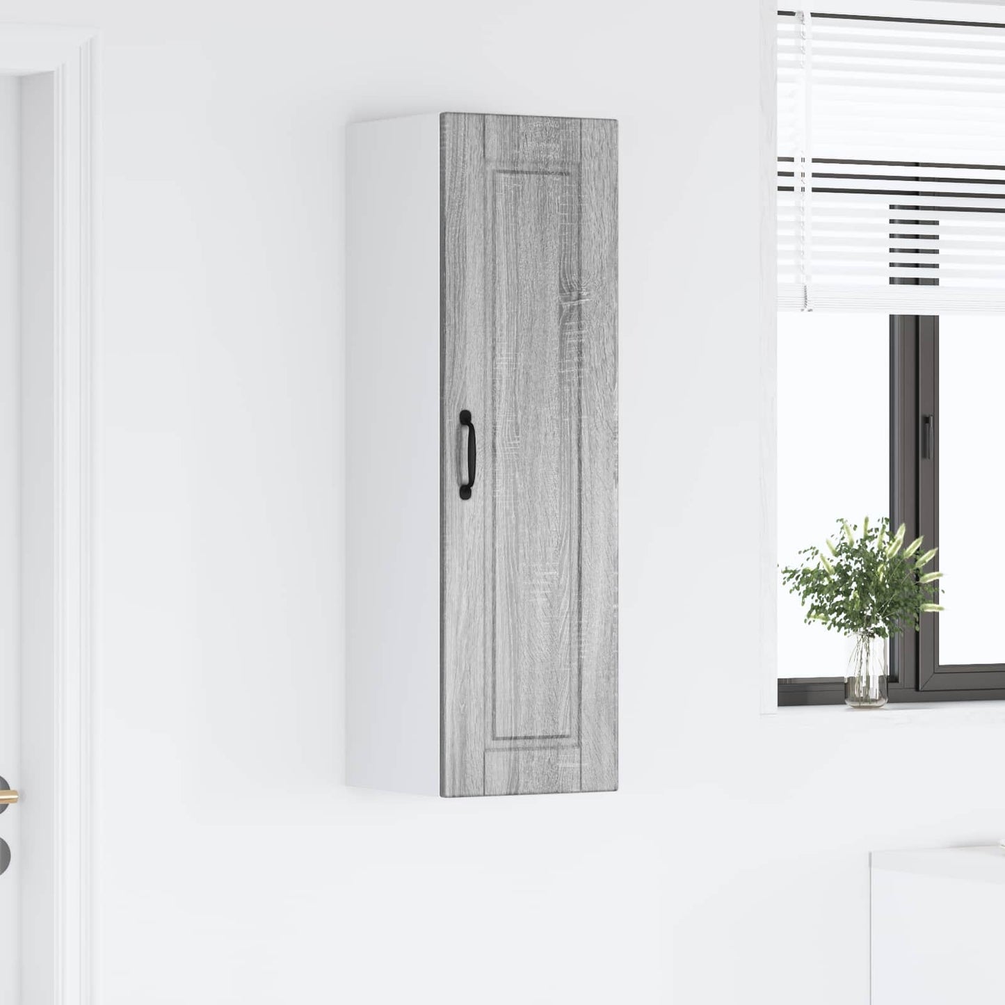 vidaXL Ντουλάπα Κουζίνας με ράφι Γκρίζο Σονομα 30 x 31 x 100 εκ.