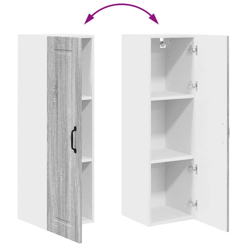 vidaXL Κρεμαστό ντουλάπι κουζίνας Γκρίζο Σονομα 30 x 31 x 100 εκ.