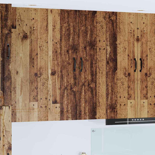 vidaXL Κρεμαστό ντουλάπι κουζίνας με ράφι Παλιό Ξύλο 30 x 31 x 100 εκ.