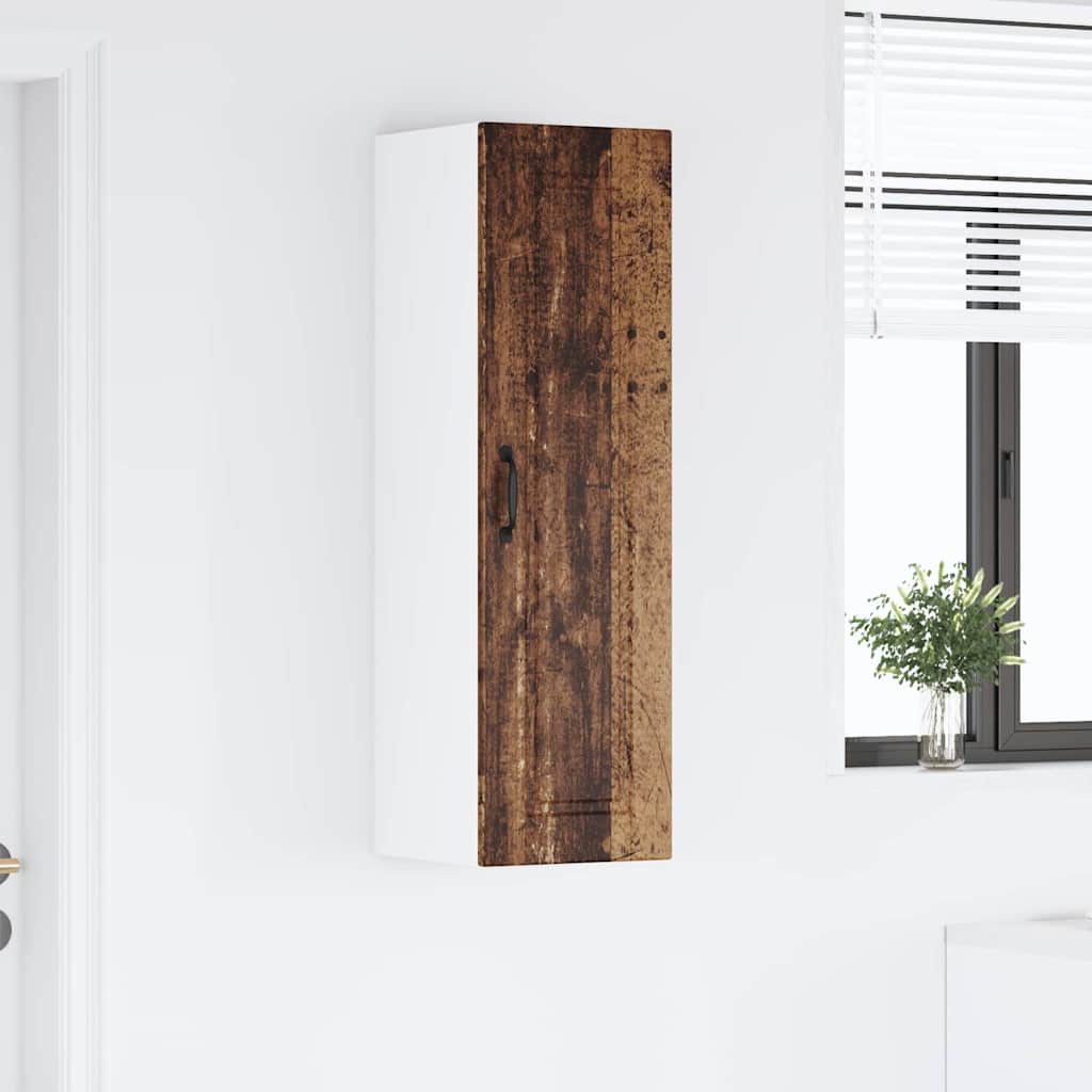 vidaXL Κρεμαστό ντουλάπι κουζίνας με ράφι Παλιό Ξύλο 30 x 31 x 100 εκ.