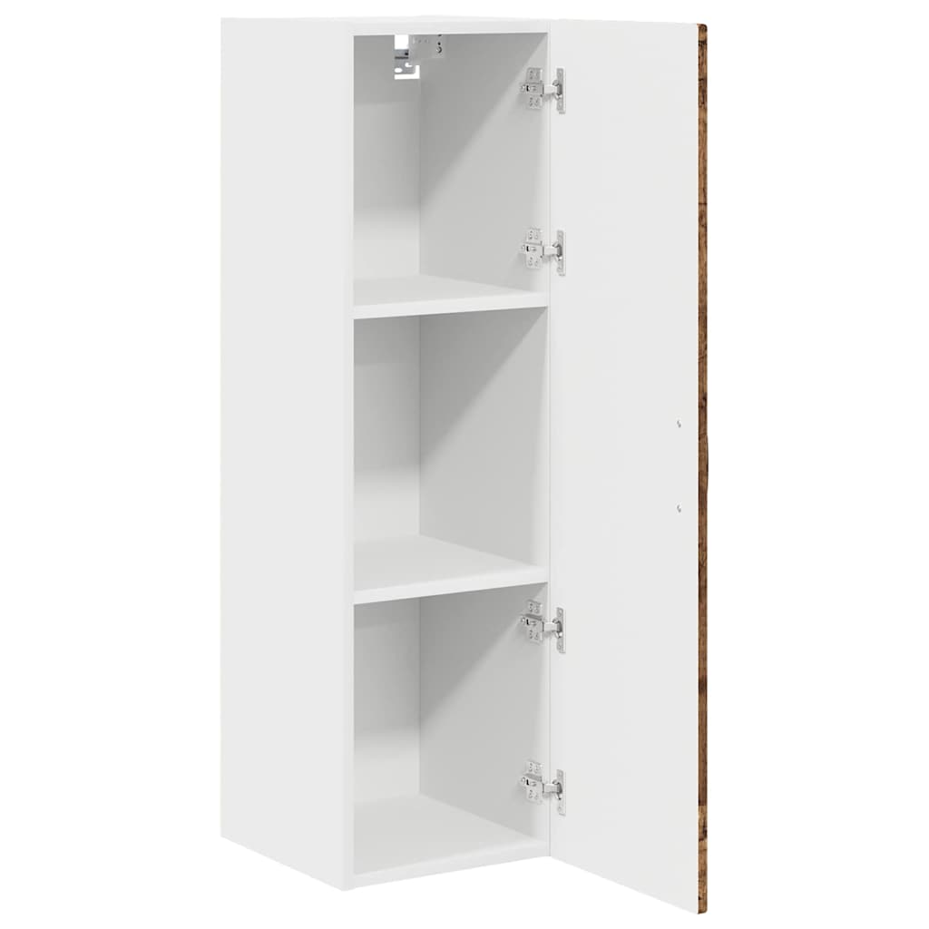 vidaXL Κρεμαστό ντουλάπι κουζίνας με ράφι Παλιό Ξύλο 30 x 31 x 100 εκ.