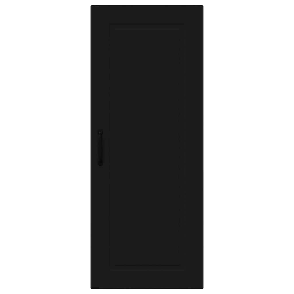 vidaXL Κρεμαστό ντουλάπι κουζίνας με ράφι Μαύρο 40 x 31 x 100 εκ.