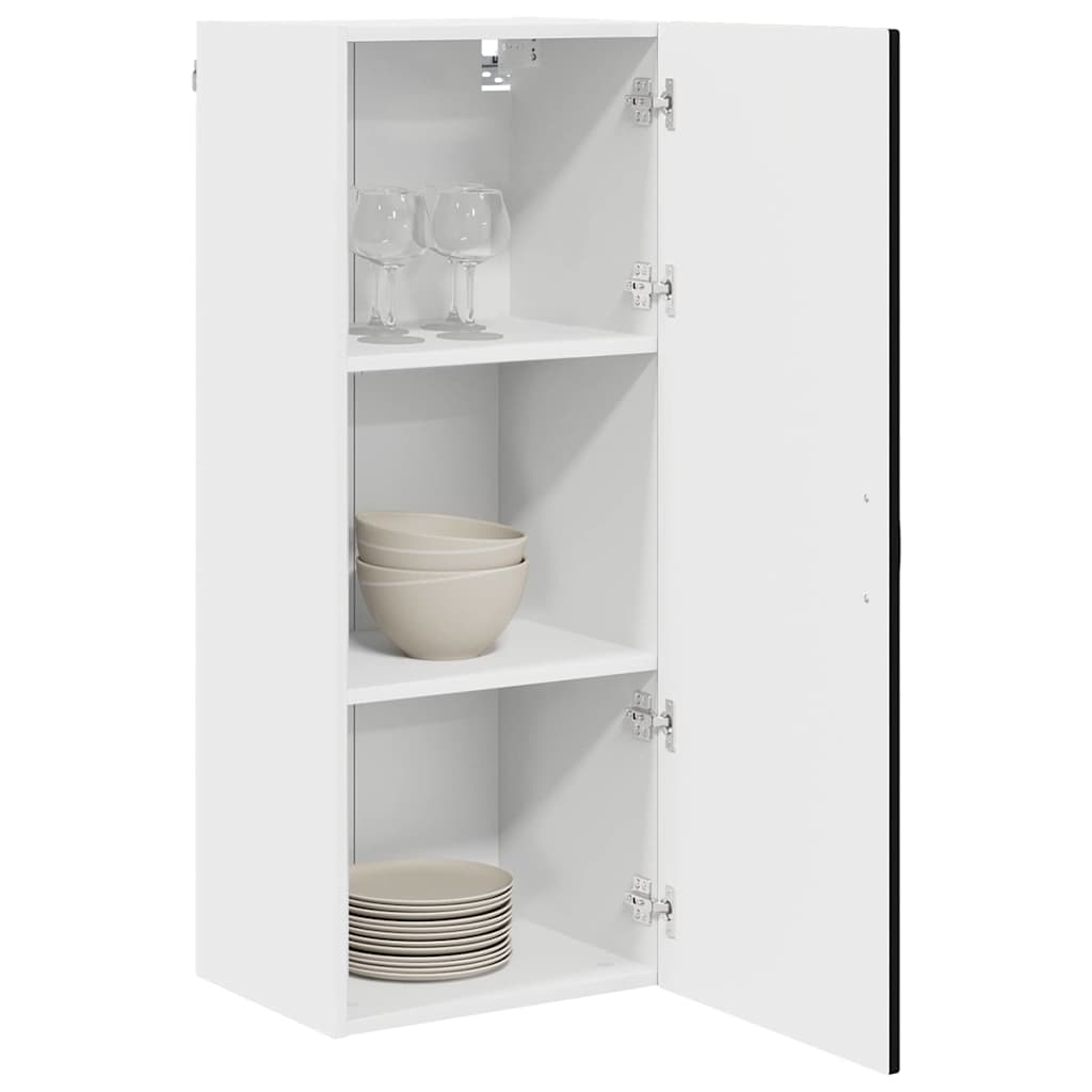 vidaXL Κρεμαστό ντουλάπι κουζίνας με ράφι Μαύρο 40 x 31 x 100 εκ.