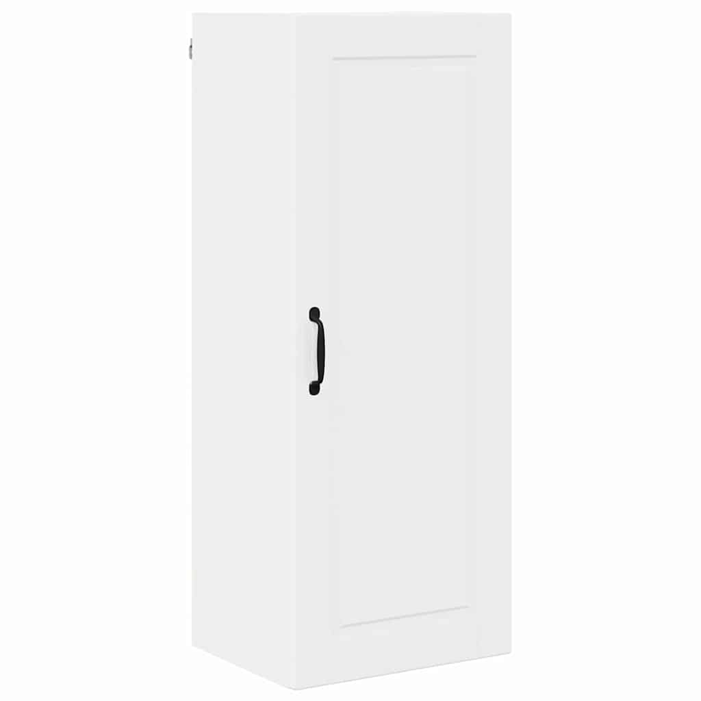 vidaXL Κρεμαστό ντουλάπι κουζίνας με ράφι Υψηλής γυαλάδας λευκό