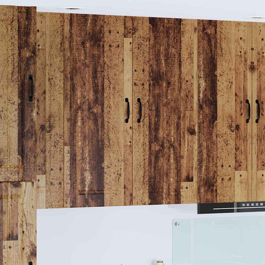 vidaXL Κρεμαστό ντουλάπι κουζίνας με ράφι Παλιό Ξύλο 40 x 31 x 100 εκ.