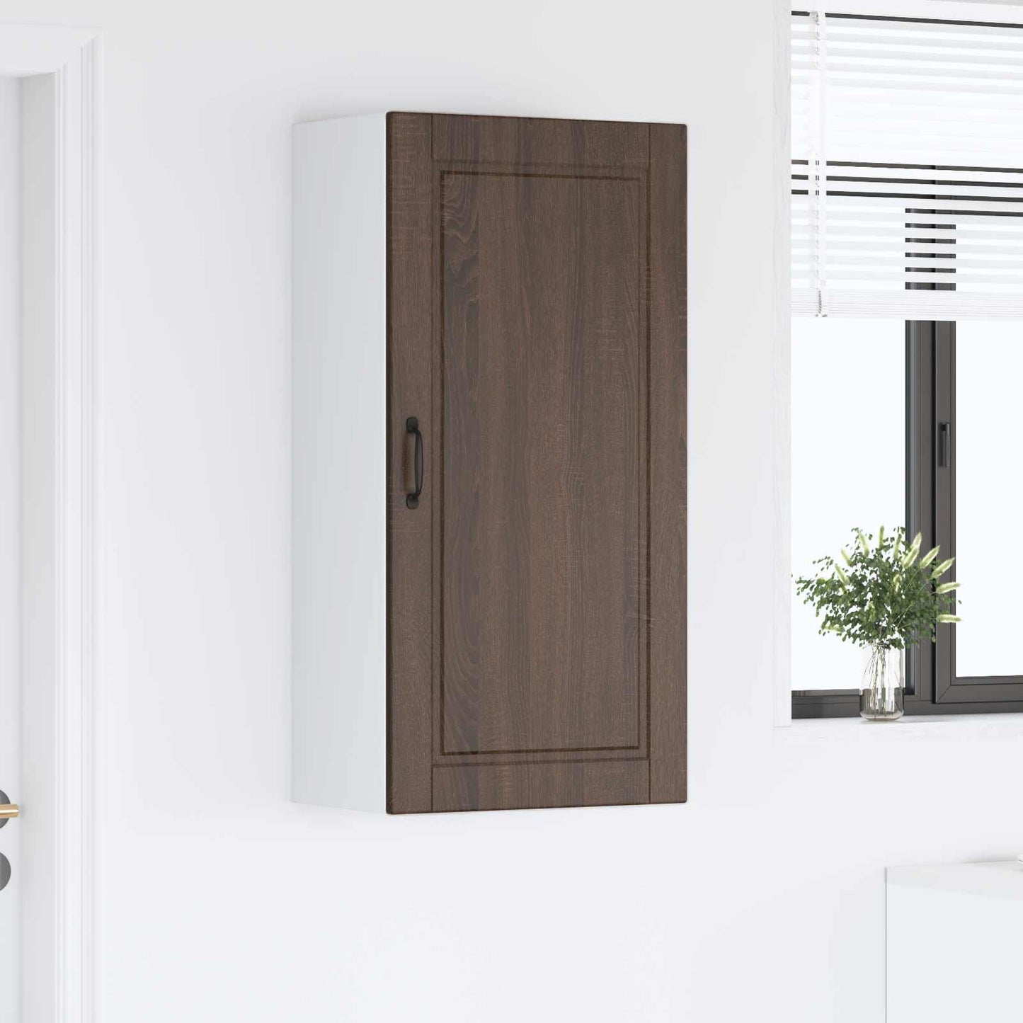 vidaXL Ντουλάπα Κουζίνας με ράφι Επιτοίχιο Καφέ δρυς 50 x 31 x 100 εκ.