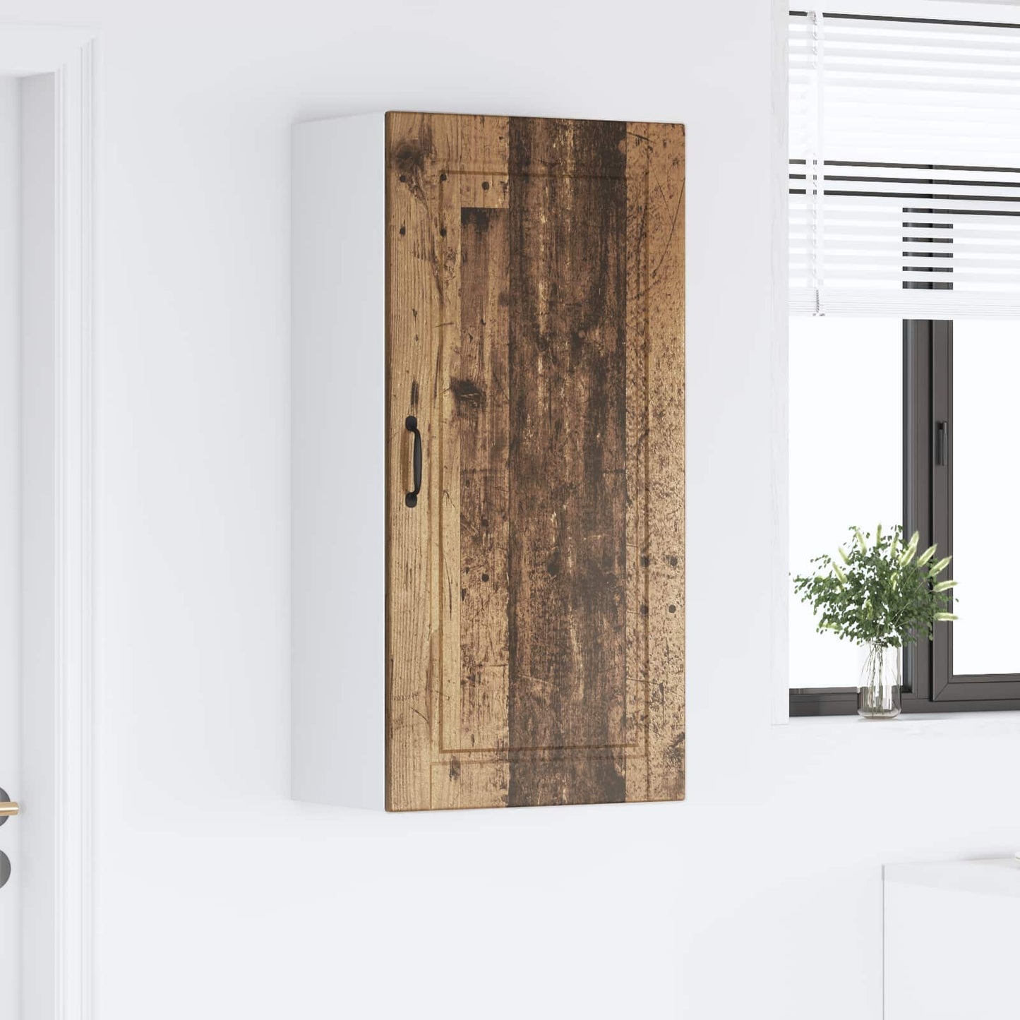 vidaXL Ντουλάπα Κουζίνας με ράφι με πόρτα Παλιό ξύλο 50 x 31 x 100 εκ.