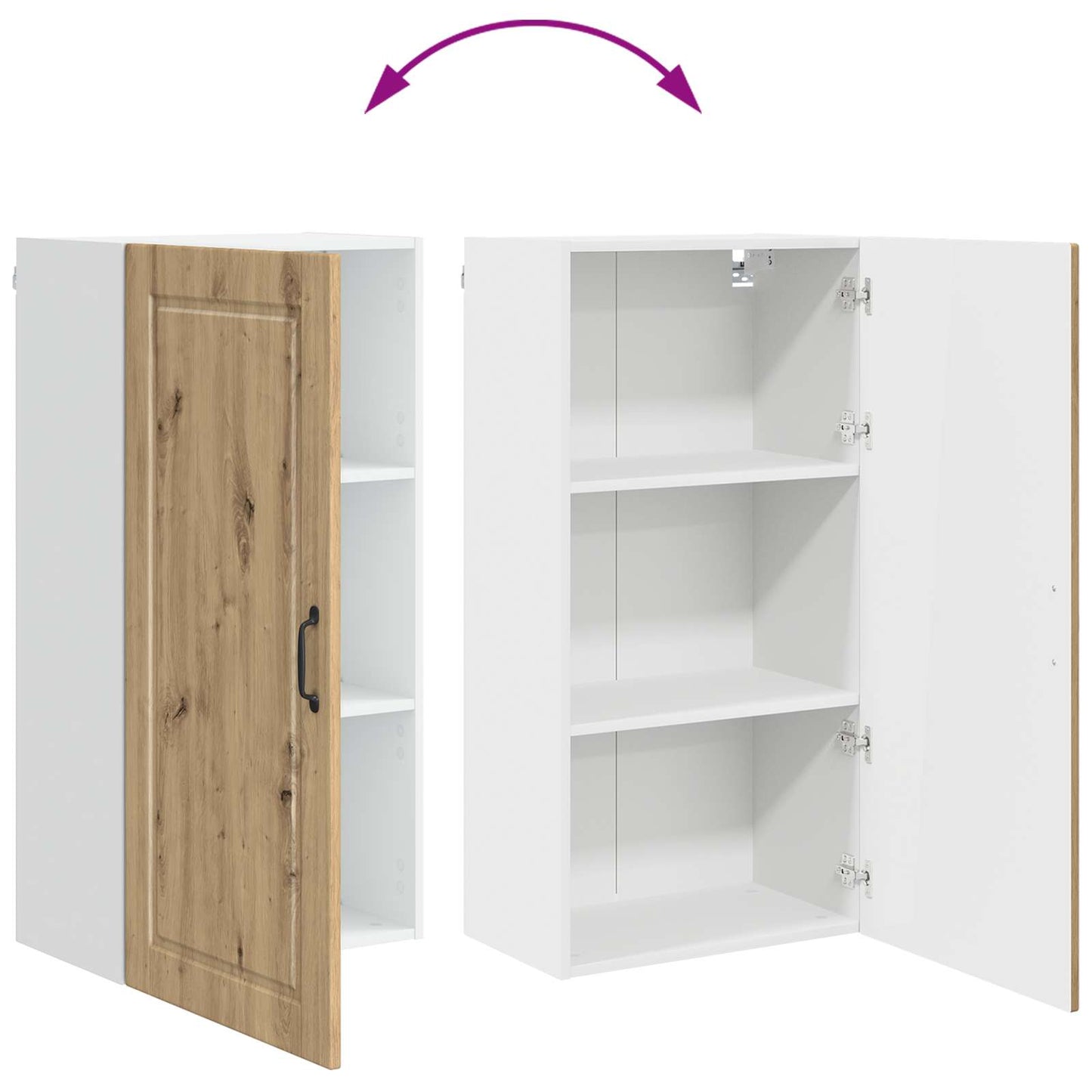 vidaXL Ντουλάπα Κουζίνας με ράφι Artisan Oak 50 x 31 x 100 εκ.