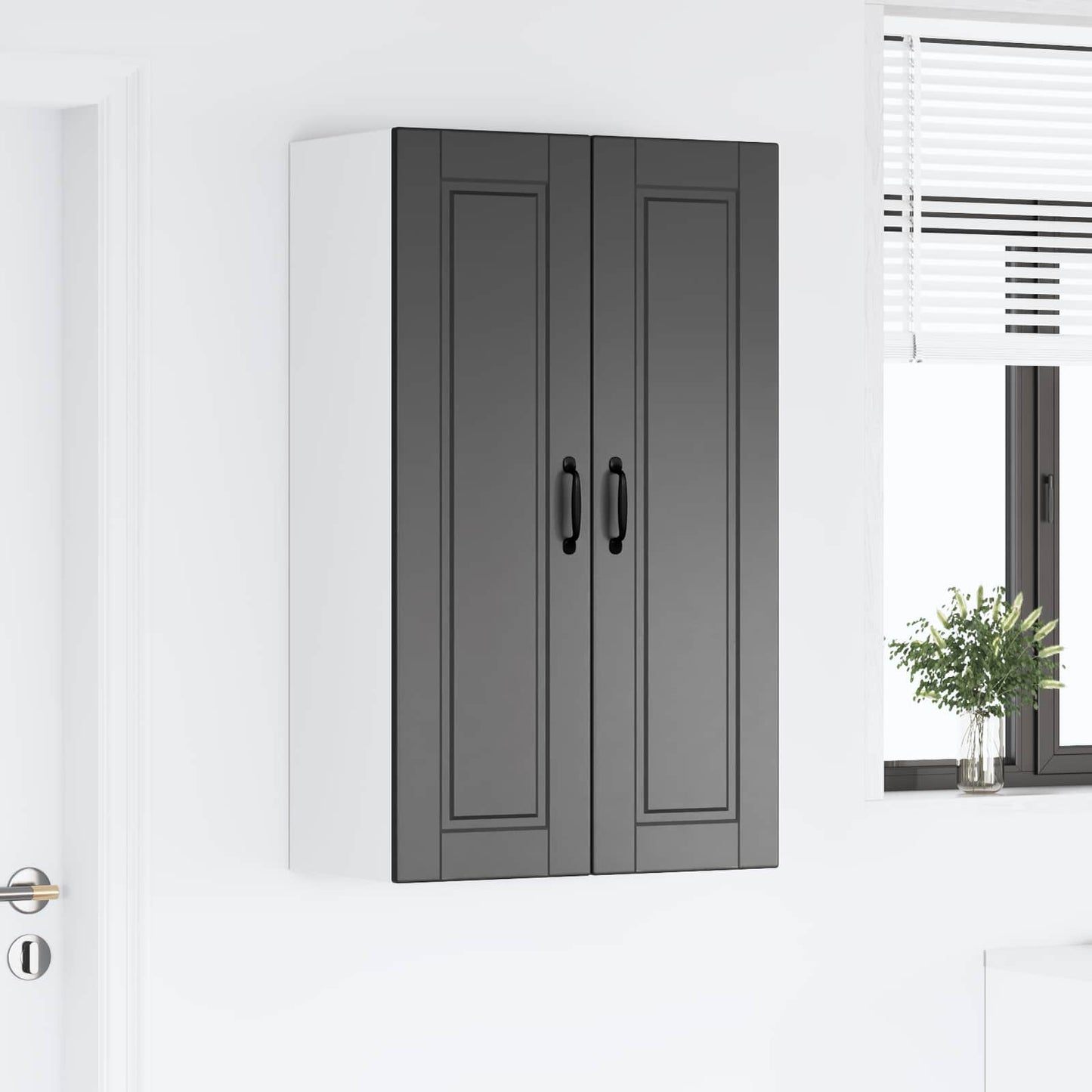 vidaXL Ντουλάπα Κουζίνας Μαύρο 60 x 31 x 100 εκ. Επεξεργασμένο ξύλο