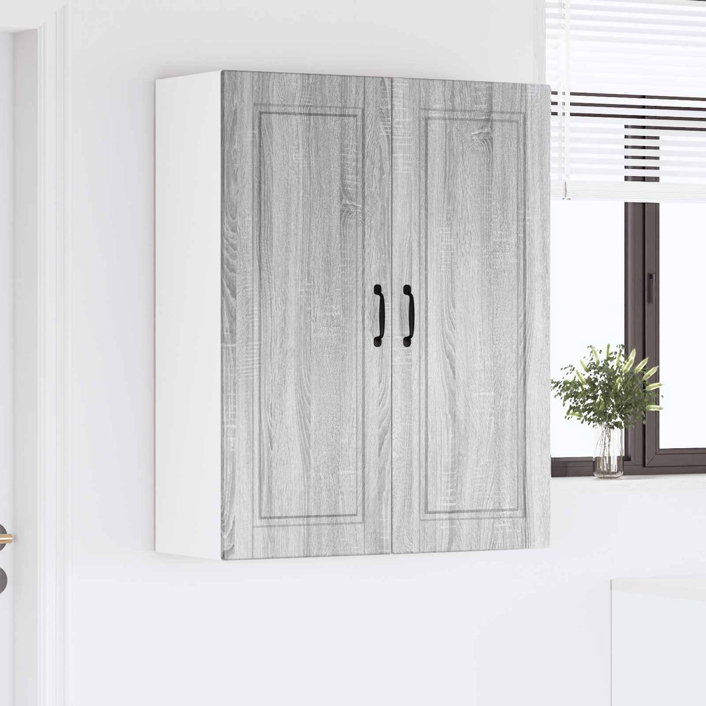 vidaXL Ντουλάπα Κουζίνας με ράφι Γκρίζο Σονομα 80 x 31 x 100 εκ.