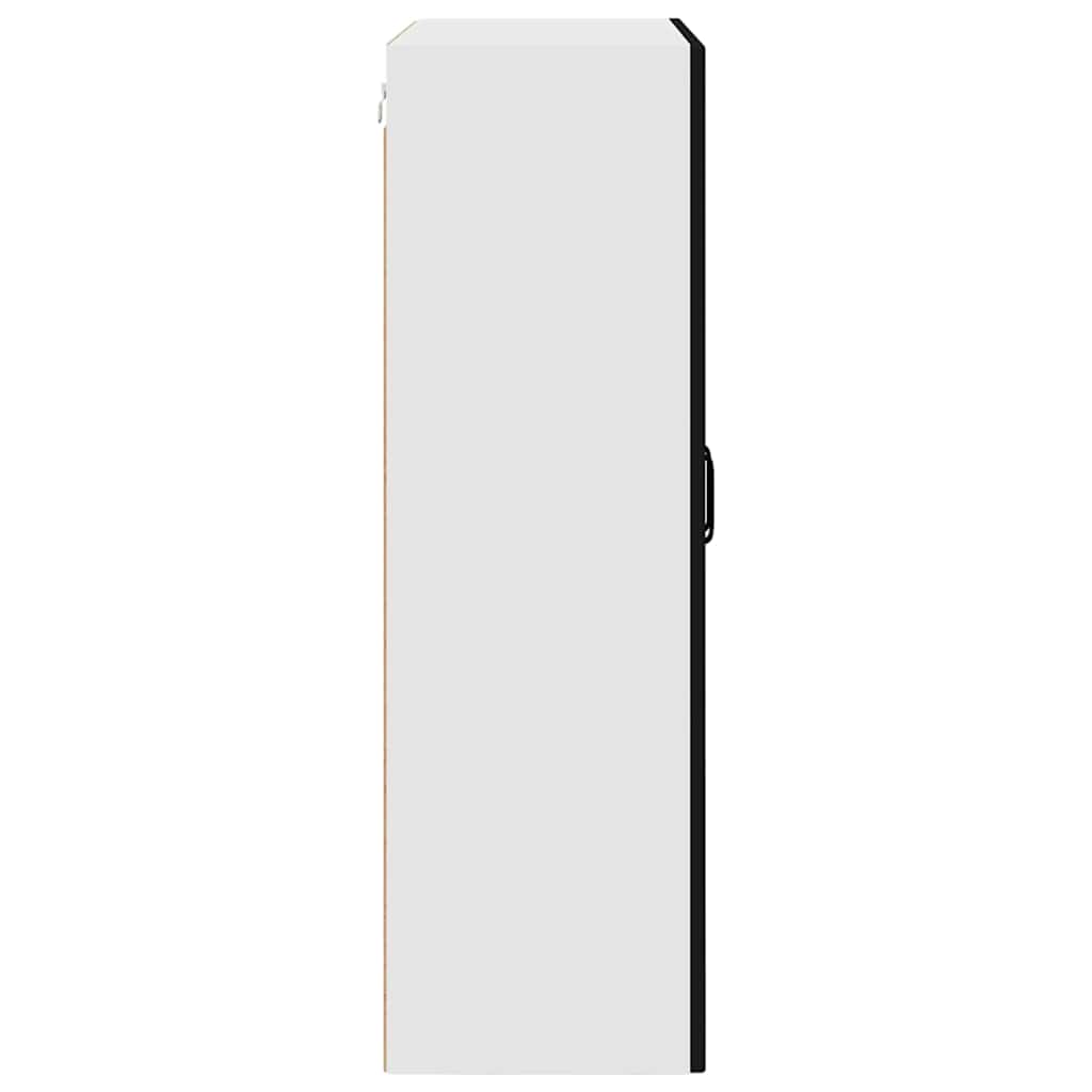 vidaXL Κρεμαστό ντουλάπι κουζίνας με ράφι Μαύρο 80 x 31 x 100 εκ.