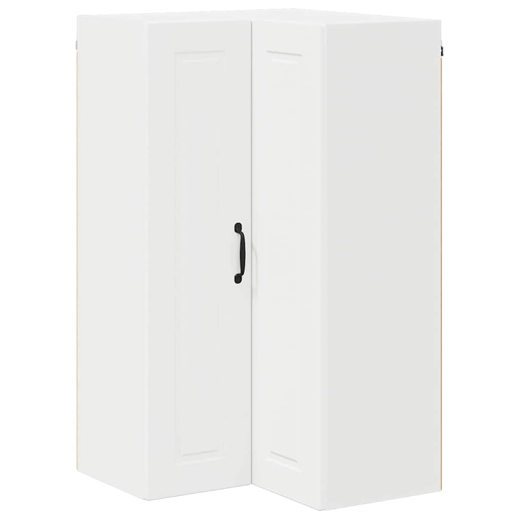 vidaXL Κρεμαστό ντουλάπι κουζίνας με ράφι Λευκό 57 x 57 x 100 εκ.