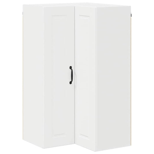 vidaXL Κρεμαστό ντουλάπι κουζίνας με ράφι Λευκό 57 x 57 x 100 εκ.