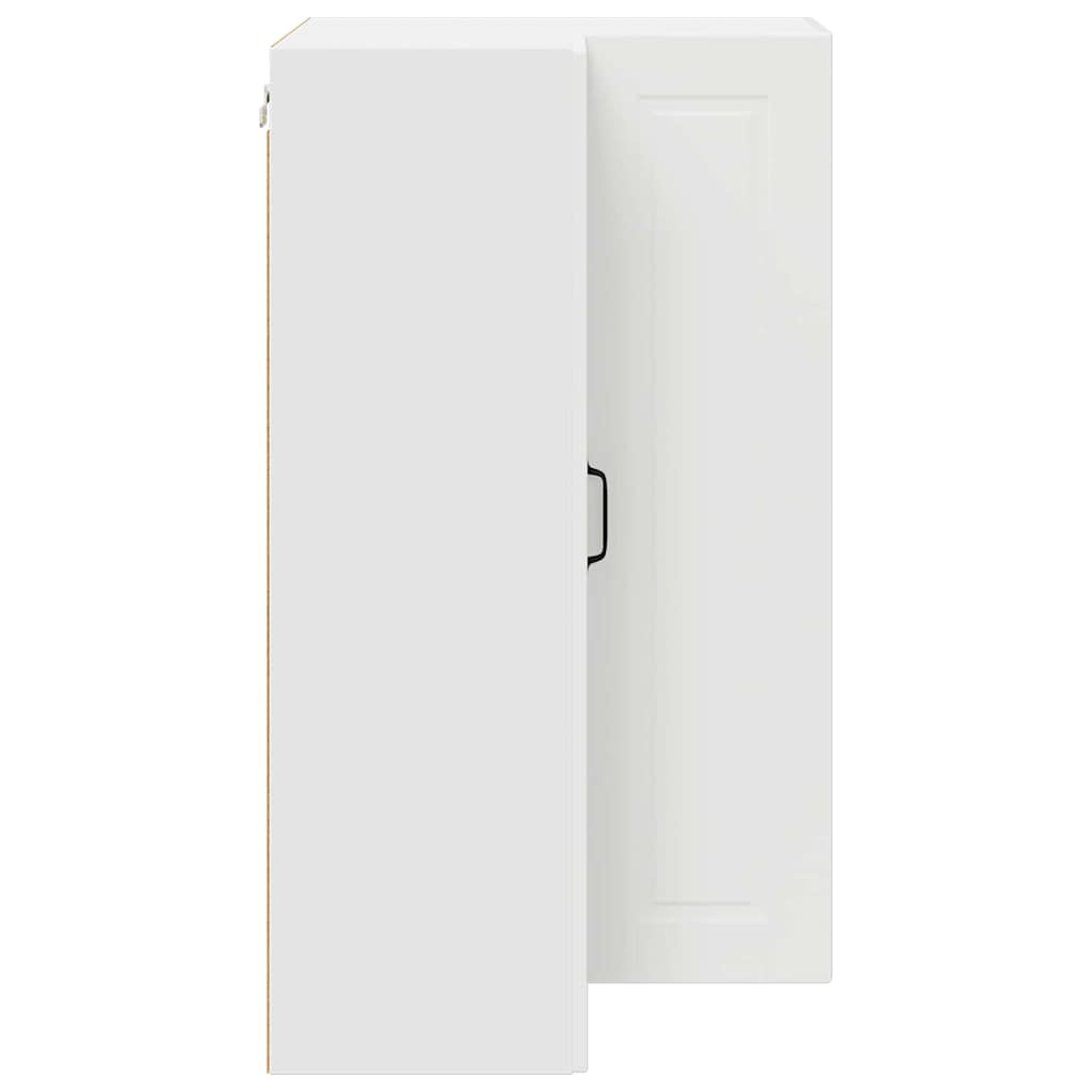 vidaXL Κρεμαστό ντουλάπι κουζίνας με ράφι Λευκό 57 x 57 x 100 εκ.