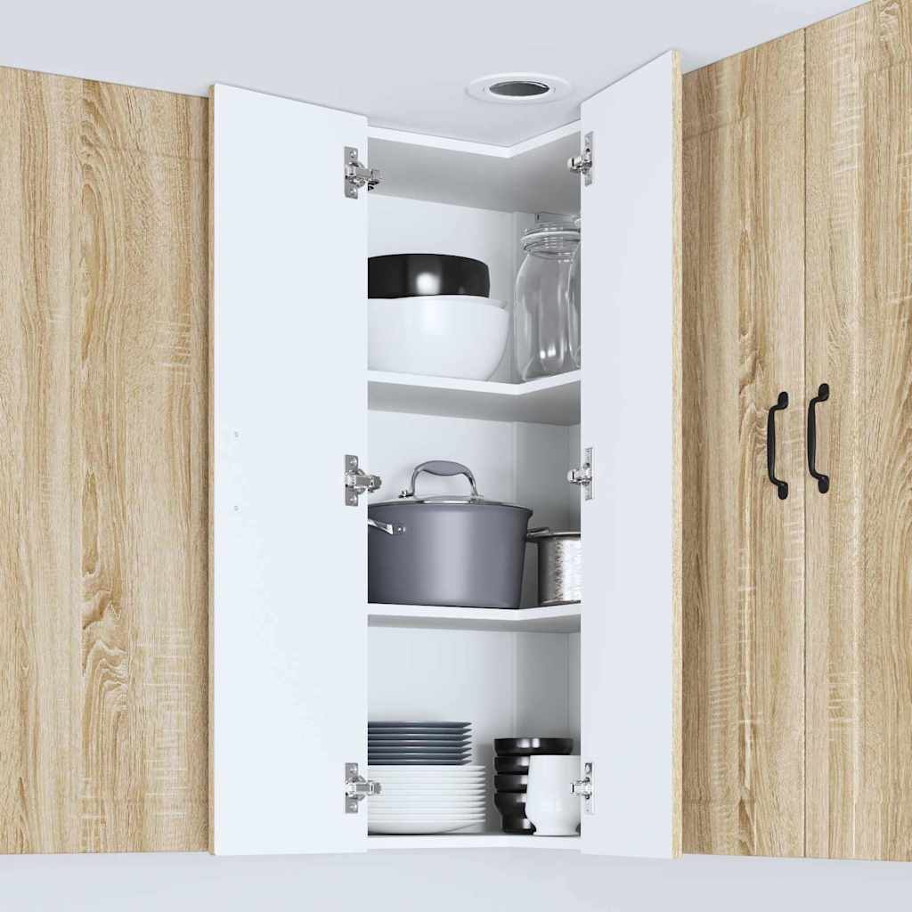 vidaXL Κρεμαστό ντουλάπι κουζίνας Δρύς Sonoma 57 x 57 x 100 εκ.