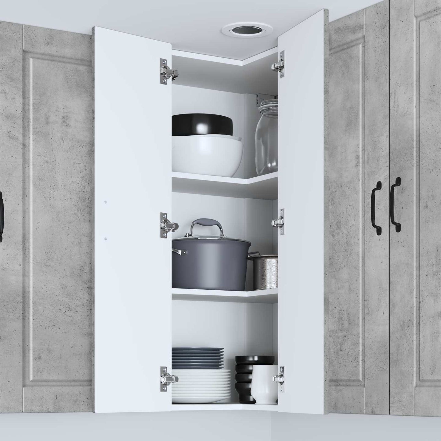 vidaXL Ντουλάπα Κουζίνας με ράφι Σκυρόδεμα Γκρι 57 x 57 x 100 εκ.