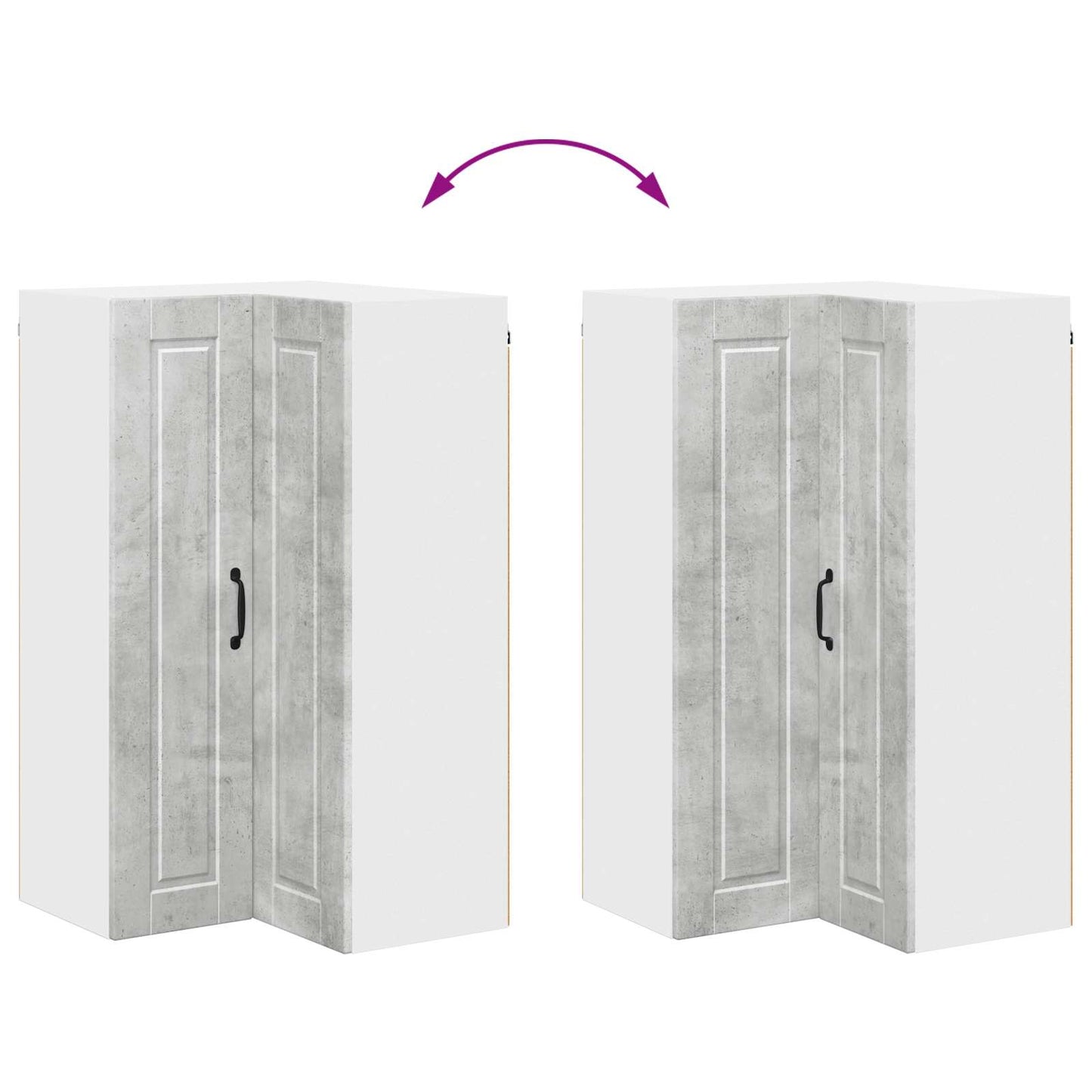 vidaXL Ντουλάπα Κουζίνας με ράφι Σκυρόδεμα Γκρι 57 x 57 x 100 εκ.