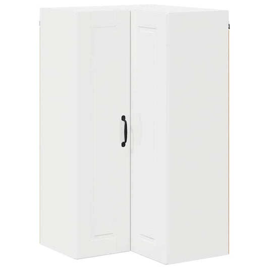 vidaXL Κρεμαστό ντουλάπι κουζίνας με ράφι Υψηλής γυαλάδας λευκό