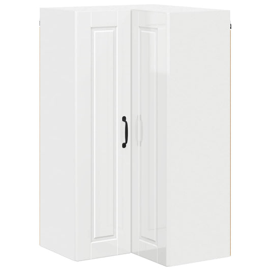 vidaXL Ντουλάπα Κουζίνας Υψηλής γυαλάδας λευκό 57 x 57 x 100 εκ.