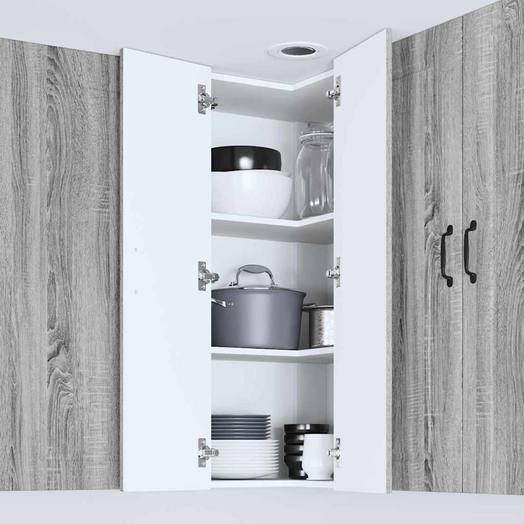 vidaXL Κρεμαστό ντουλάπι κουζίνας Γκρίζο Σονομα 57 x 57 x 100 εκ.