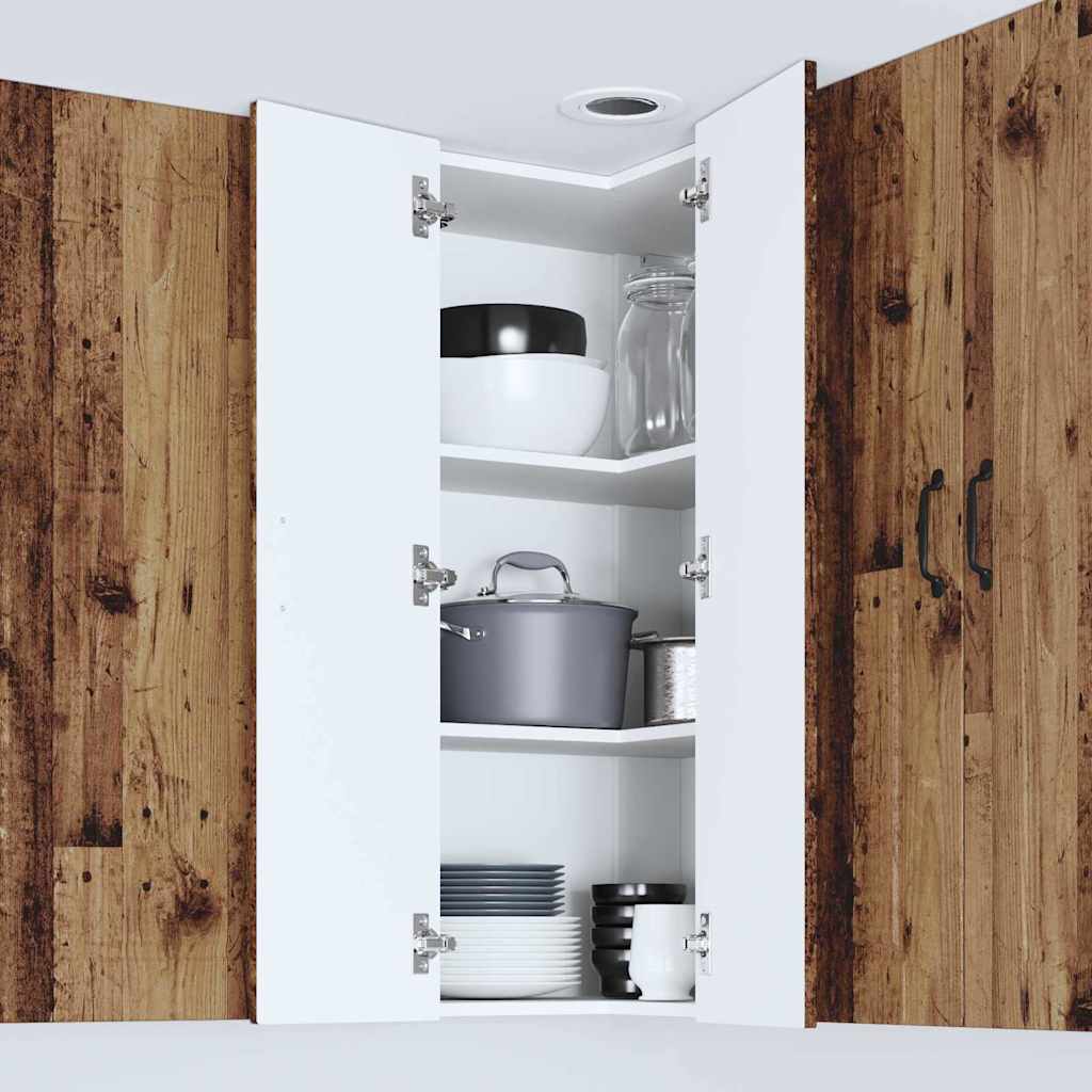 vidaXL Κρεμαστό ντουλάπι κουζίνας με ράφι Παλιό Ξύλο 57 x 57 x 100 εκ.