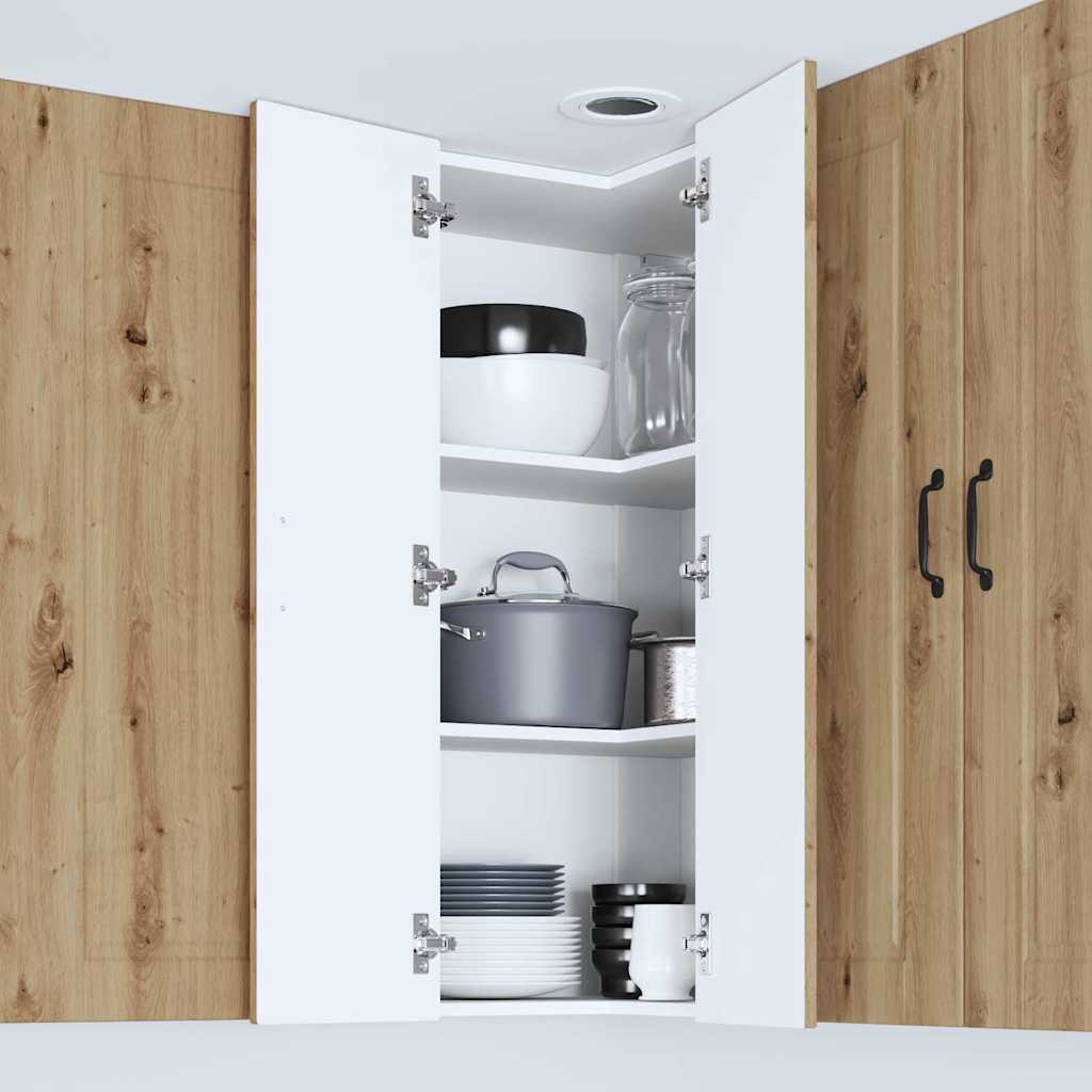 vidaXL Κρεμαστό ντουλάπι κουζίνας Artisan Oak 57 x 57 x 100 εκ.