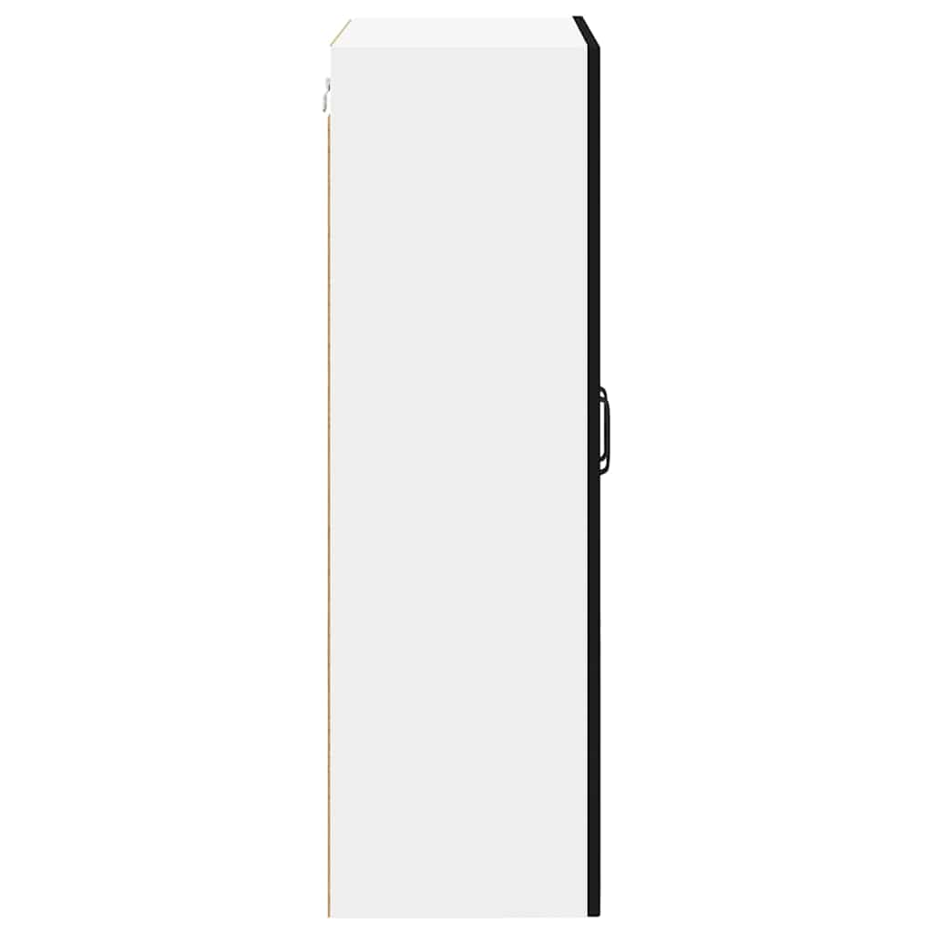 vidaXL Κρεμαστό ντουλάπι κουζίνας με ράφι Μαύρο 60 x 31 x 100 εκ.