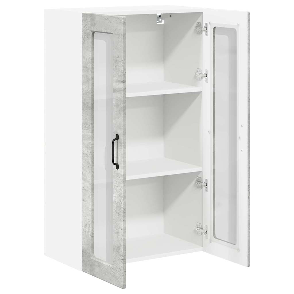 vidaXL Κρεμαστό ντουλάπι κουζίνας Σκυρόδεμα Γκρι 60 x 31 x 100 εκ.