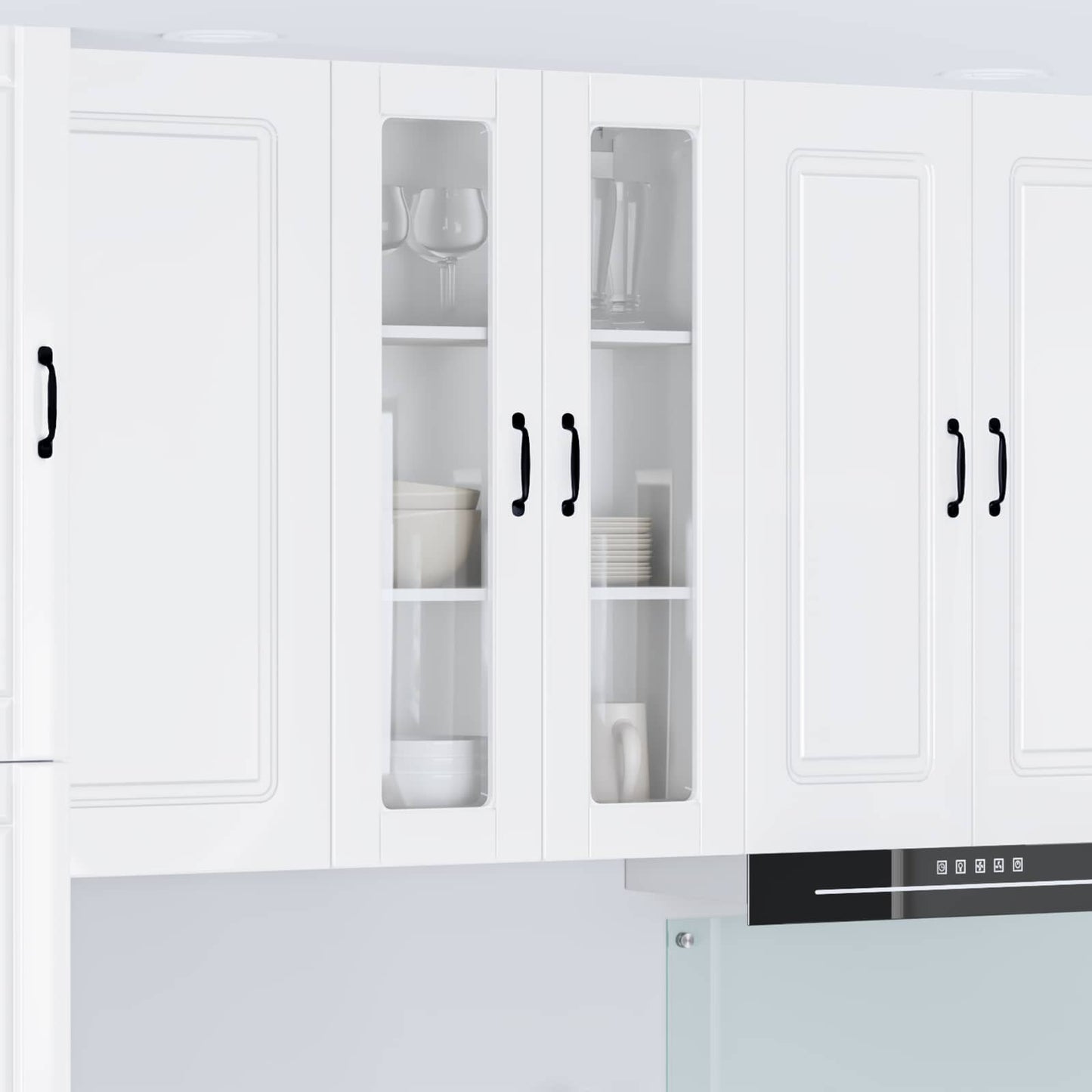 vidaXL Ραφιέρα τοίχου PORTO Υψηλής γυαλάδας λευκό 60 x 31 x 100 εκ.