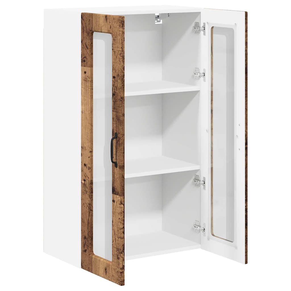 vidaXL Κρεμαστό ντουλάπι κουζίνας με ράφι Παλιό Ξύλο 60 x 31 x 100 εκ.