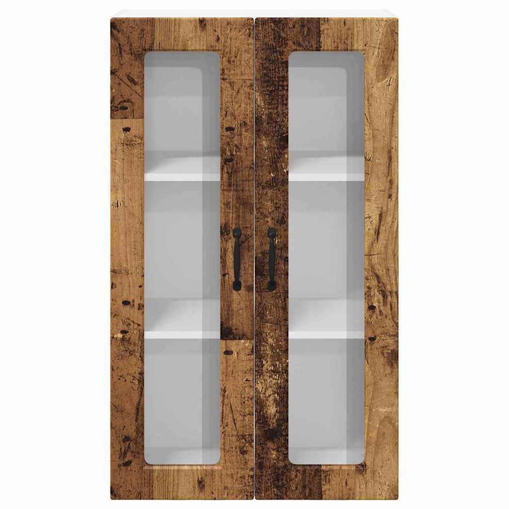 vidaXL Κρεμαστό ντουλάπι κουζίνας με ράφι Παλιό Ξύλο 60 x 31 x 100 εκ.