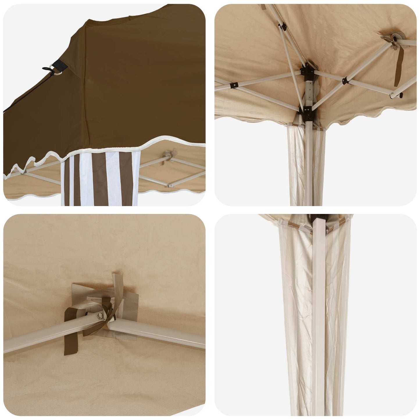 vidaXL Αυτοσχέδιο Μόρφωση Taupe 195 x 195 x 245 εκ. Ύφασμα Όξφορντ