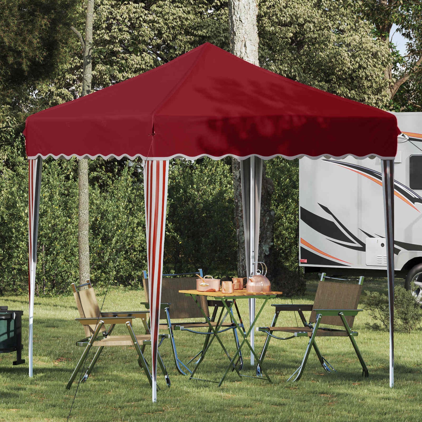 vidaXL Αυτοσχέδιο Μόρφωση Μπορντό 195 x 195 x 245 εκ. Ύφασμα Όξφορντ