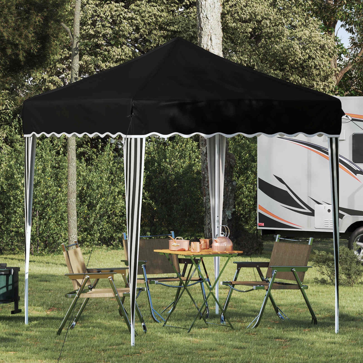 vidaXL Αυτοσχέδιο Μόρφωση Μαύρο 195 x 195 x 245 εκ. Ύφασμα Όξφορντ