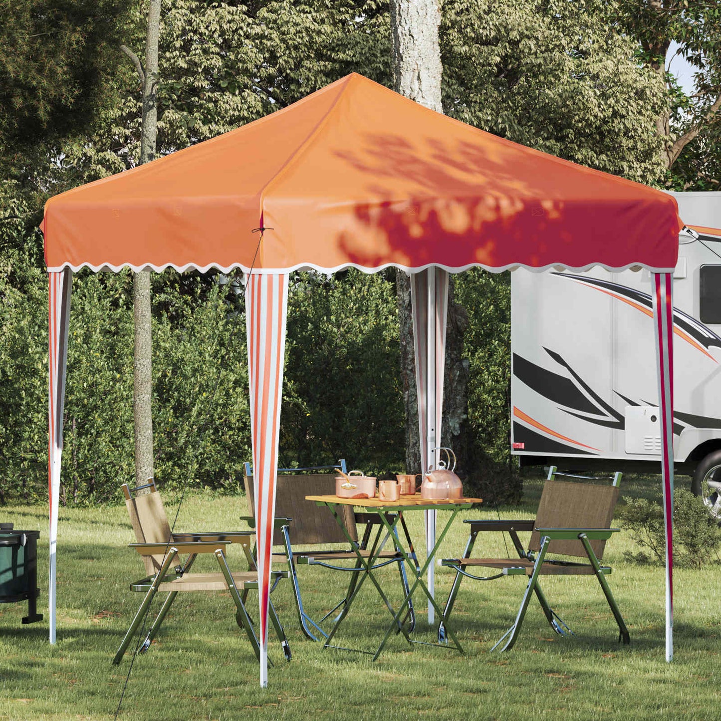 vidaXL Αυτοσχέδιο Μόρφωση Πορτοκαλί 195 x 195 x 245 εκ. Ύφασμα Όξφορντ