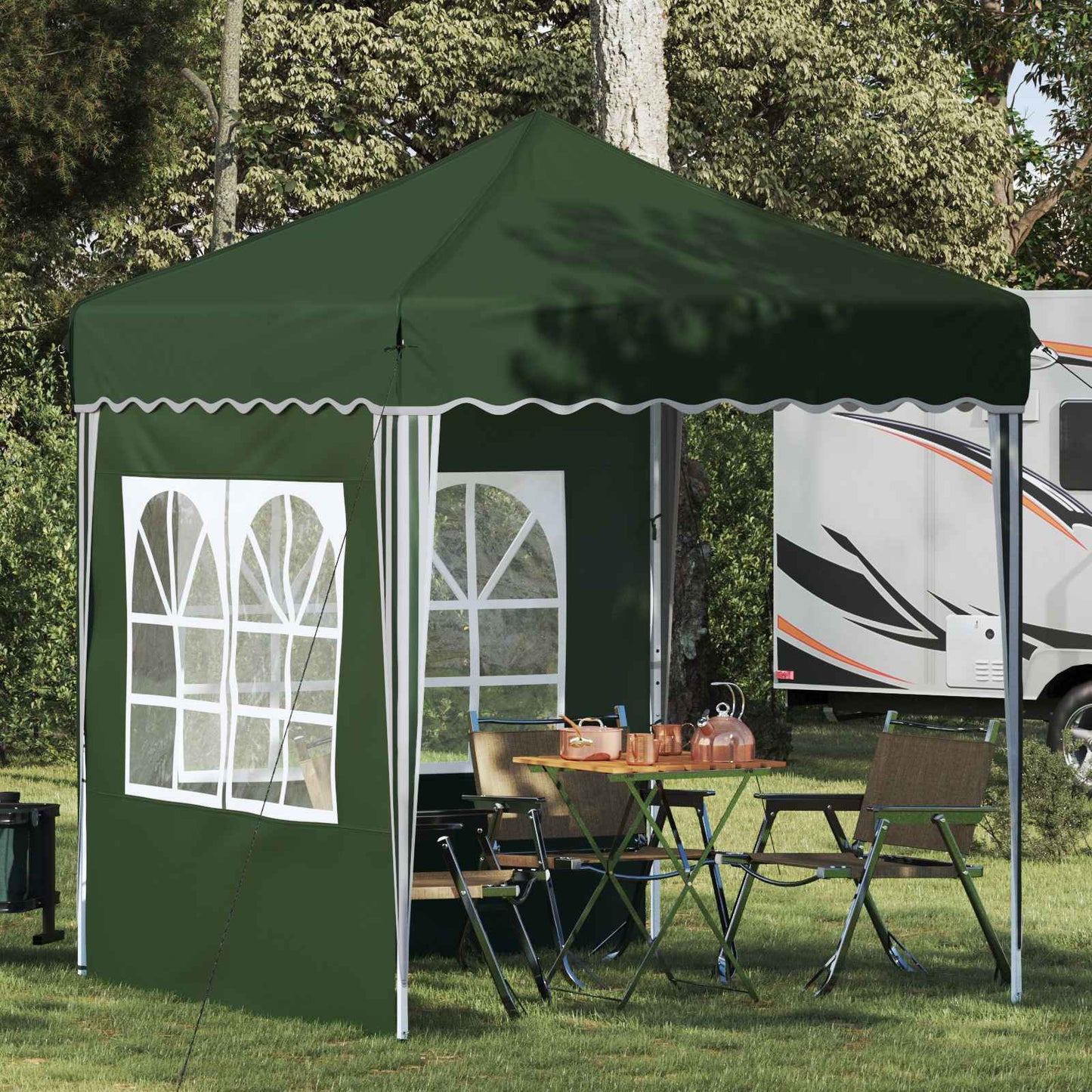 vidaXL Αυτοσχέδιο Μόρφωση Πράσινο 195 x 195 x 245 εκ. Ύφασμα Όξφορντ
