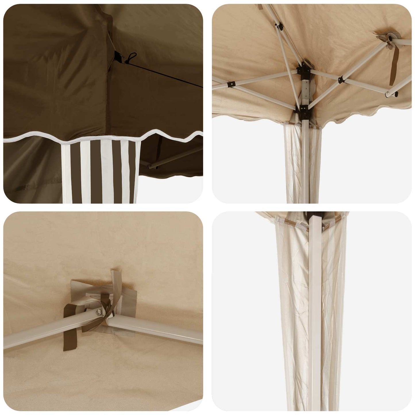 vidaXL Αυτοσχέδιο Μόρφωση Taupe 195 x 195 x 245 εκ. Ύφασμα Όξφορντ
