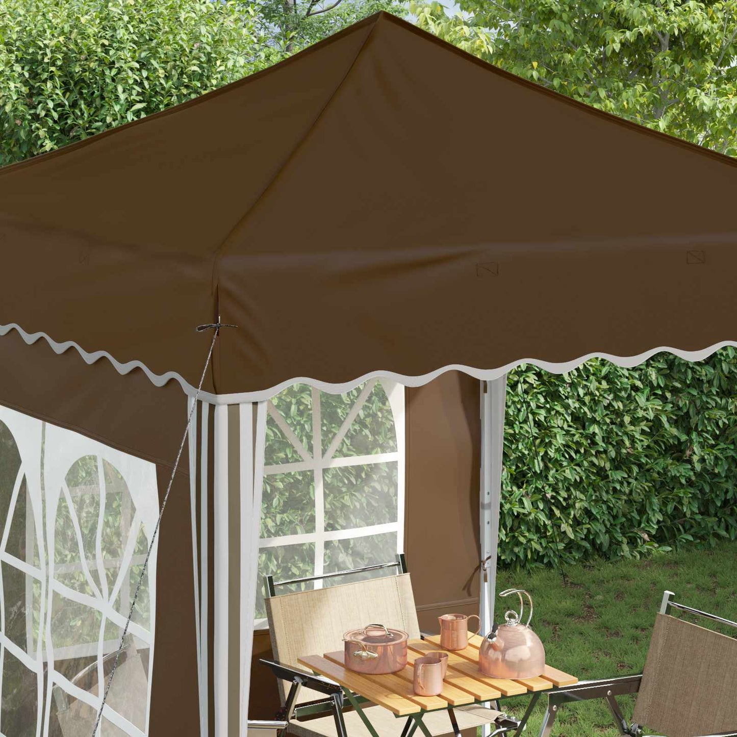 vidaXL Αυτοσχέδιο Μόρφωση Taupe 195 x 195 x 245 εκ. Ύφασμα Όξφορντ