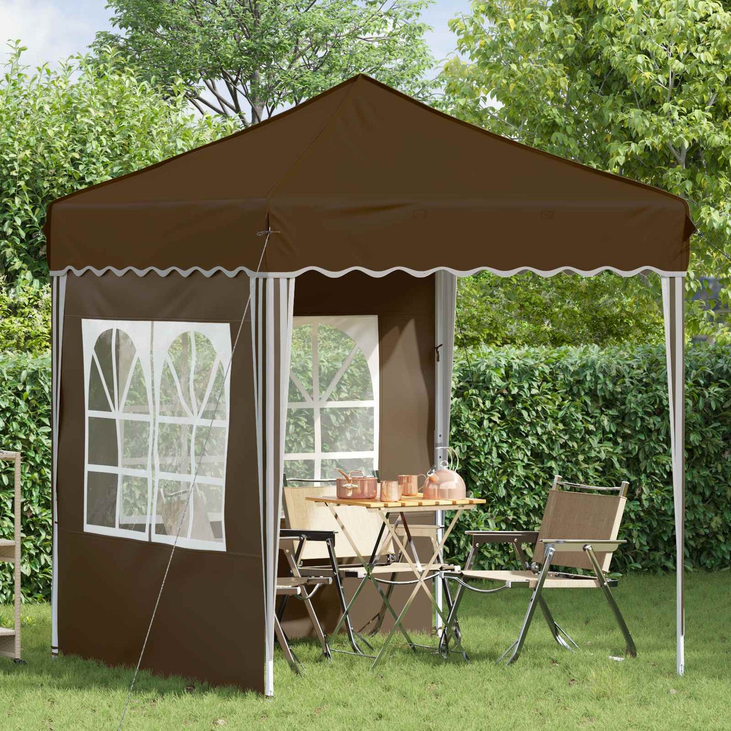 vidaXL Αυτοσχέδιο Μόρφωση Taupe 195 x 195 x 245 εκ. Ύφασμα Όξφορντ