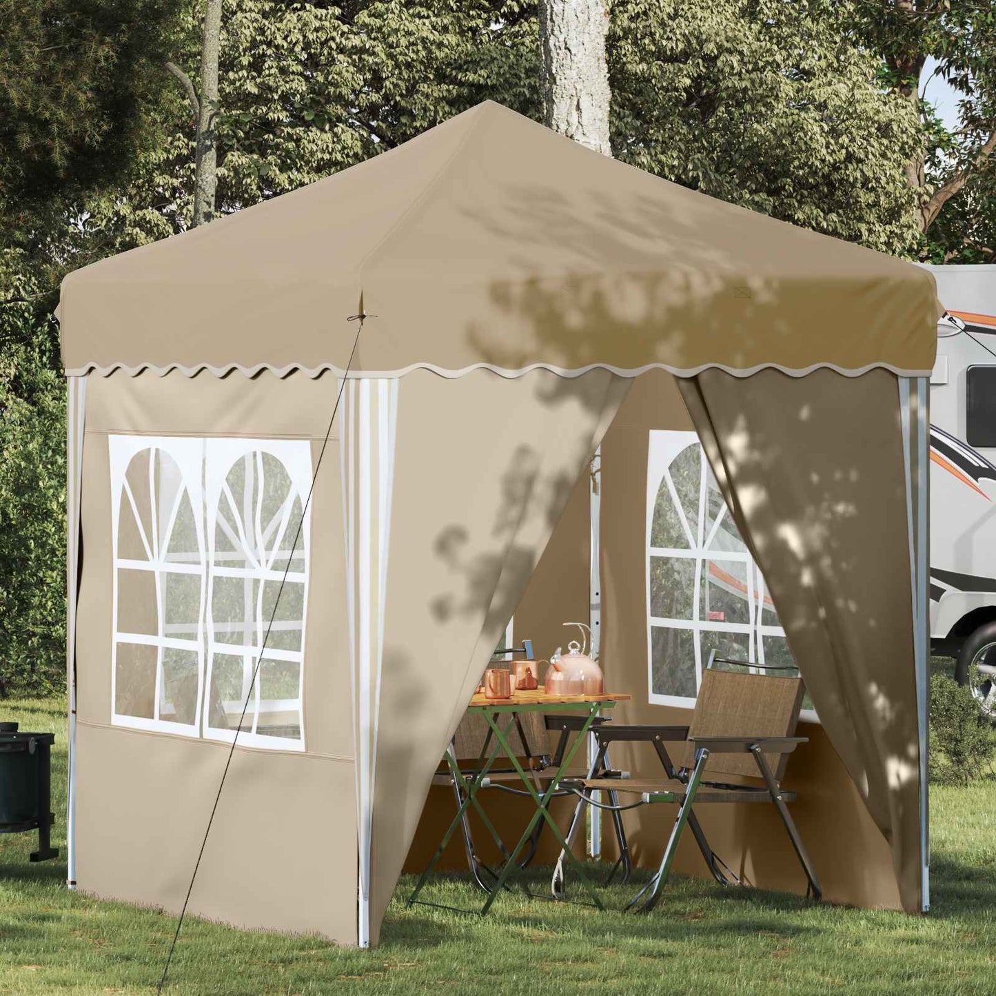vidaXL Αυτοσχέδιο Μόρφωση Κρεμ 195 x 195 x 245 εκ.